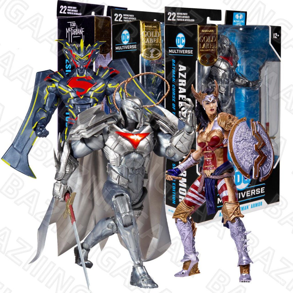 【พร้อมส่ง】โมเดลฟิกเกอร์ Superman Energized/Azrael Batman Armor/Wonder Woman (DC Multiverse) ฉลากสีทอ