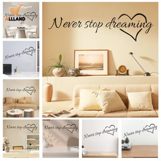 [ Precious ] สติกเกอร์ติดผนัง ลายคําคม Never Stop Dreaming สําหรับตกแต่งบ้าน ห้องนั่งเล่น DIY