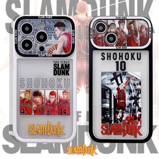 เคสโทรศัพท์มือถือ TPU ลายภาพวาดสเปรย์ SLAM DUNK สําหรับ iPhone 14 Pro Max 13 12 11 Pro 11 2 in 1