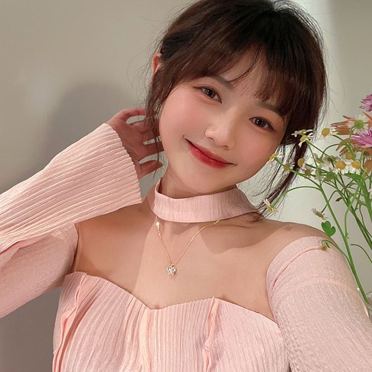 🌙ส่งไวใน3วัน🌙เครื่องประดับ ประดับเพชร โบว์ สร้อยคอรูปผีเสื้อ ปรับได้ ของขวัญสําหรับผู้หญิง สไตล์เกาหลี N151