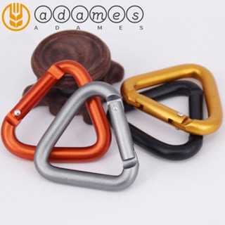 Adames อุปกรณ์เสริมตะขอ Carabiner หัวเข็มขัดโลหะอลูมิเนียมทรงสามเหลี่ยมสําหรับตั้งแคมป์เดินป่า