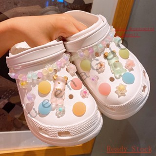 CROCS Jibbitz set（ไม่รวมรองเท้า）จี้รูปหมีน่ารัก 3D ถอดออกได้ อุปกรณ์เสริม สําหรับตกแต่ง DIY