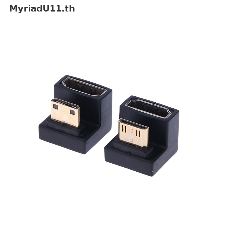 Myriadu อะแดปเตอร์เชื่อมต่อ มุม 360 องศา รูปตัว U L Mini HD ตัวผู้ เป็น HDMI HD