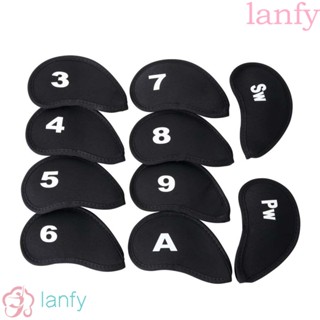 Lanfy ผ้าคลุมหัวไม้กอล์ฟ เหล็ก ทนทาน พร้อมตัวเลข สําหรับฝึกตีกอล์ฟ