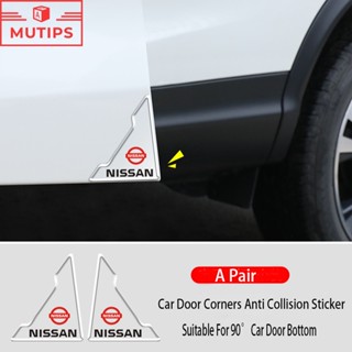 Nissan 2 ชิ้น/ชุด สติกเกอร์ติดมุมประตูรถยนต์ ปกป้อง ป้องกันการชน Terra Navara nismo xtrail t32 t33 March Teana Leaf Juke Sylphy Kicks 2022 Note Almera