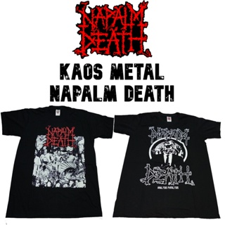 NEX[สไลด์ซ้าย] เสื้อยืด พิมพ์ลายวงดนตรี NAPALM DEATH Builtup Prapatan Rebel Heaven Hell