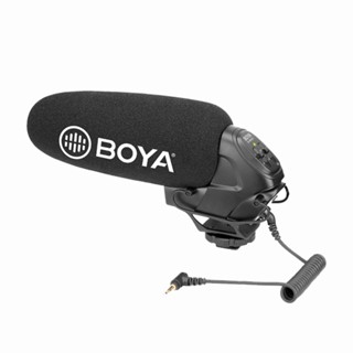 ไมโครโฟน Boya BY-BM3031 Shotgun Supercardioid Microphone ไมค์ช็อคกันติดหัวกล้อง ไมค์ติดหัวกล้อง ใช้งานนาน 120 ชั่วโมง