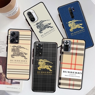 Burberry เคสโทรศัพท์ซิลิโคน TPU กันกระแทก ด้านข้างตรง สําหรับ Xiaomi Redmi 9C NFC 9 9A 9T 10 4G 10X 5G