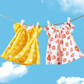 【COD】Dress For Kids Girl Summer Kids Girls Skirt Clothes Pleated Skirt Casual ชุดเดรสกระโปรง ผ้าฝ้ายแท้ ลายดอกไม้ สไตล์เจ้าหญิง สําหรับเด็กผู้หญิง เหมาะกับฤดูร้อน และฤดูใบไม้ผลิ และฤดูใบไม้ร่วง