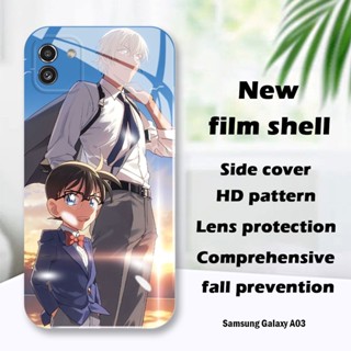 เคสมือถือ แบบแข็ง ลายการ์ตูนโคนัน กันกระแทก สําหรับ Samsung Galaxy A03 A03S A13 A23 4G 5G A33 A53 A73 A04 Note 9 10 Plus