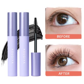 Kouqiya แปรงปัดขนตา ไพรเมอร์ 3D สีดํา คลาสสิก ติดทนนาน และหนาแน่น สีดํา