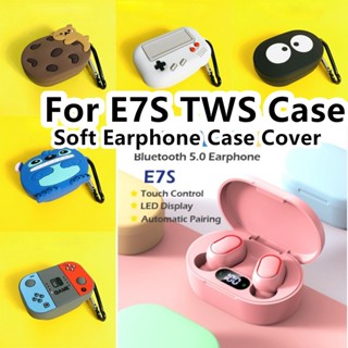 เคสหูฟัง แบบนิ่ม ลายการ์ตูนหมีบิสกิต สําหรับ E7S TWS E7S TWS