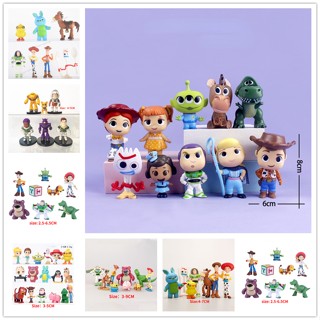 โมเดลตุ๊กตาฟิกเกอร์ Toy Story Buzz Lightyear Lotso Woody Triss Dinosaur Strawberry Bear ของเล่นสําหรับเด็ก