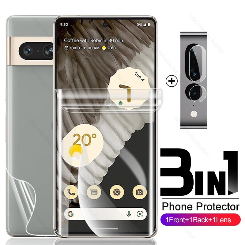 3in1 Front Back Full Cover Protection Hydrogel Film For Google Pixel 9 8 7 6 Pro 7Pro 9Pro 8Pro 6Pro