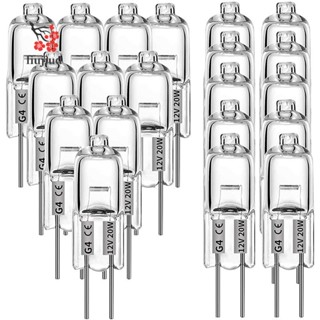 หลอดไฟฮาโลเจน G4 20W 12V 2 Pin สําหรับหม้อหุงข้าว สัญญาณไฟ 20 ชิ้น