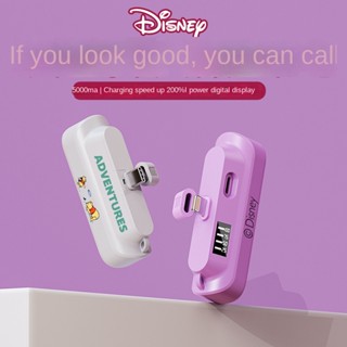 Disney พาวเวอร์แบงค์ กระเป๋าของแท้ของดิสนีย์ชาร์จไฟไร้สายลายการ์ตูนขนาดเล็กกะทัดรัดพกพาสะดวกพลังงานสำหรับพกพา