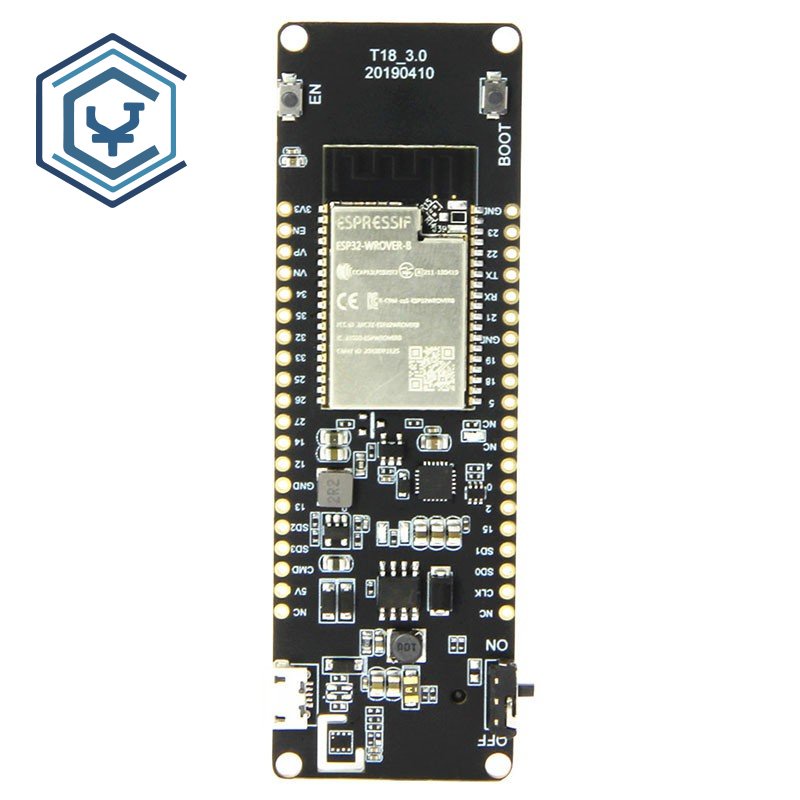 TTGO T18 V3.0 T-Energy ESP32 8MByte PSRAM WiFi และโมดูลบลูทูธ 18650 แบตเตอรี่ ESP32-WROVER-B บอร์ดพั