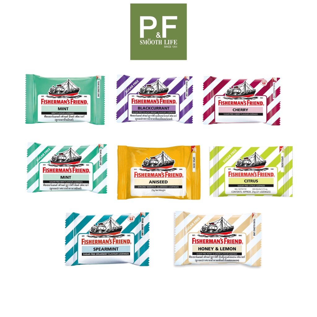 Fisherman's Friend ลูกอม ฟิชเชอร์แมนส์ เฟรนด์ หอม เย็น ชุ่มคอ 25 กรัม ( 1ซอง )