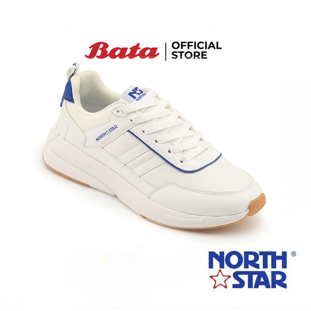Bata บาจา ยี่ห้อ North Star รองเท้าผ้าใบแบบผูกเชือก รองเท้าผ้าใบแฟชั่น สนีกเกอร์ สำหรับผู้ชาย สีขาว 8211183