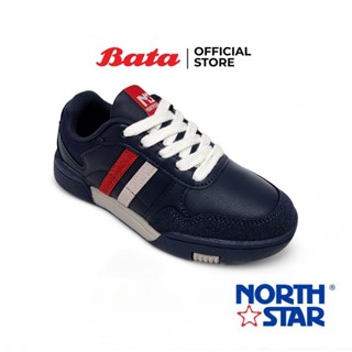 Bata บาจา North Star รองเท้าผ้าใบสนีกเกอร์ รองเท้าผ้าใบแฟชั่น สำหรัเด็กผู้ชาย สีกรมท่า 3219836