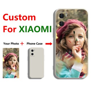 เคส DIY สําหรับ Xiaomi Redmi NOTE POCO X4 X5 M5 F4 12 A1 11 11S 6A 7 8 A3 9 7A 8A 9S 9C 9A 9T 10 10S 10C 10T 11T M3 M4 X3 NFC LITE PRO GT  รูปภาพ โทรศัพท์มือถือ ลายกําหนดเอง สีขาว