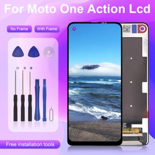 หน้าจอสัมผัสดิจิทัล Lcd 6.3 นิ้ว XT2013 สําหรับ Motorola Moto One ACTION