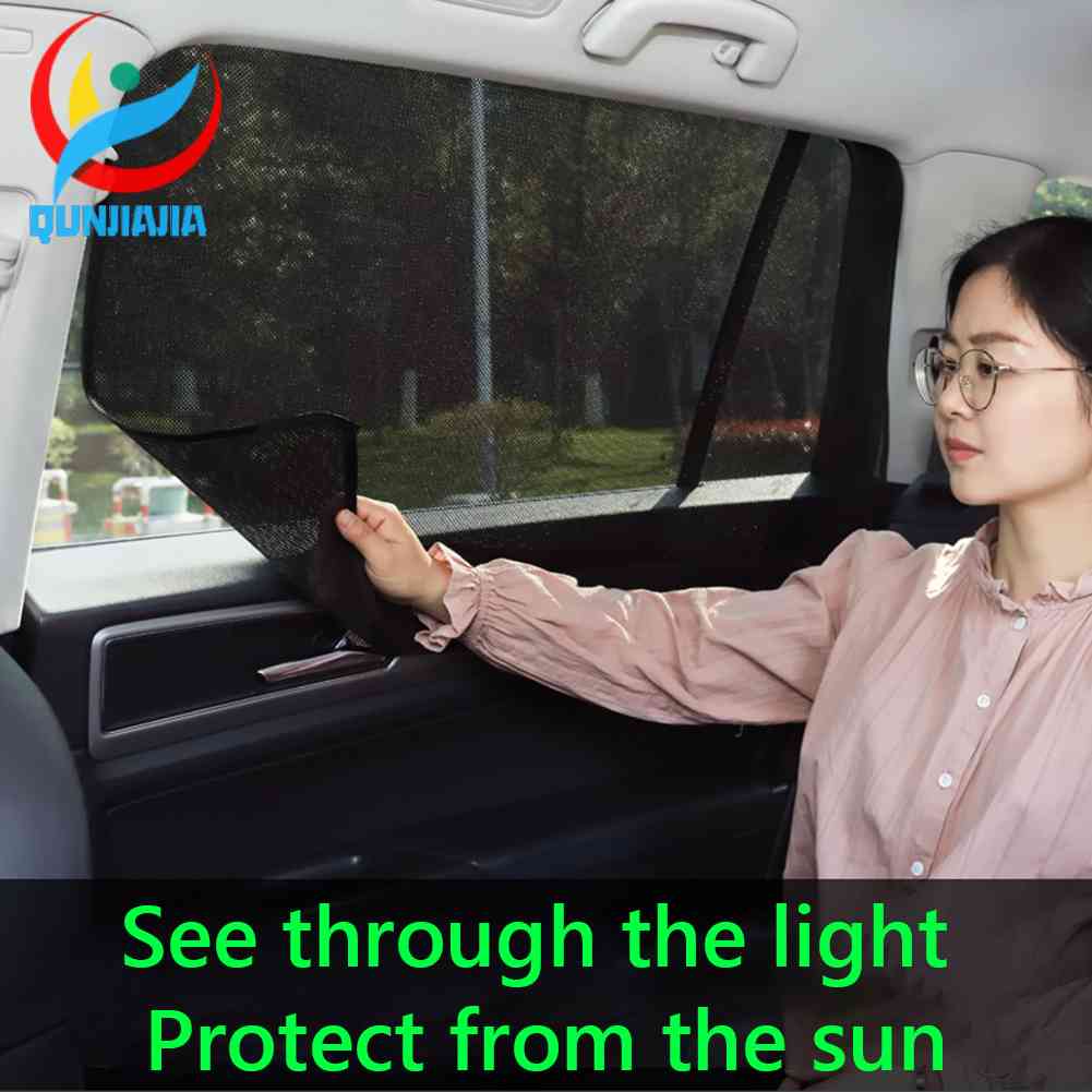ม่านบังแดดแม่เหล็ก ป้องกันรังสียูวี ผ้าตาข่าย สําหรับติดหน้าต่างรถยนต์ เหมาะกับฤดูร้อน - รูปที่ 2