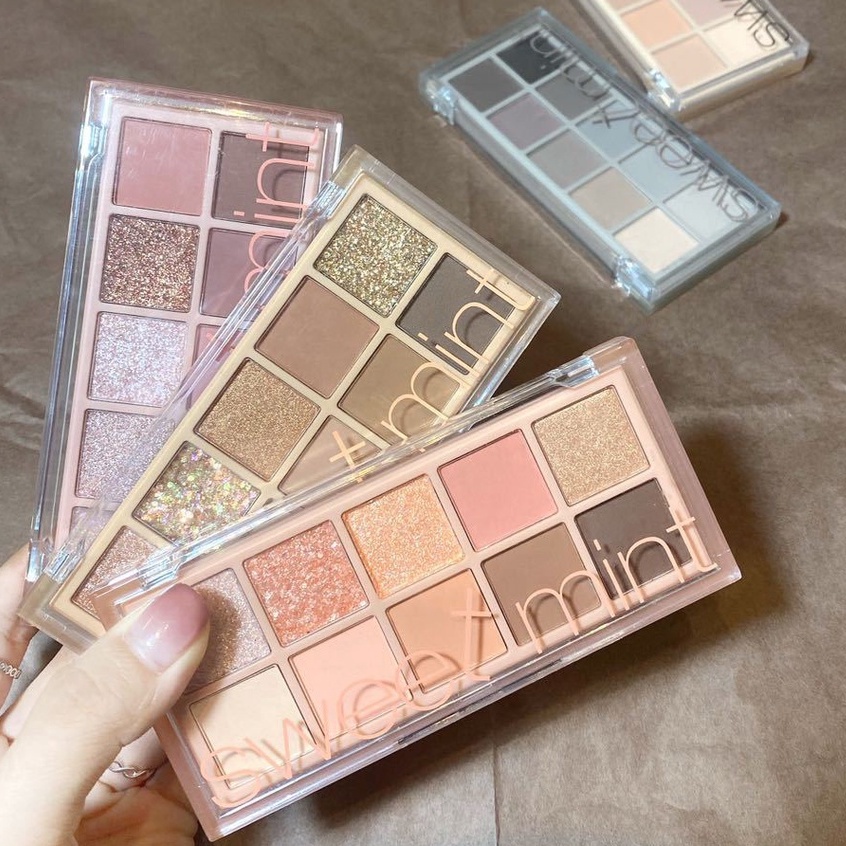 Sweet Mint อายแชโดว์ เนื้อแมตต์ ประกายมุก กันน้ํา ติดทนนาน 10 สี