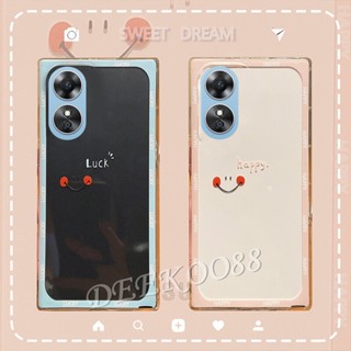 พร้อมส่ง เคสโทรศัพท์มือถือนิ่ม ลายหน้ายิ้มน่ารัก สําหรับ OPPO A78 4G 2023 OPPOA78