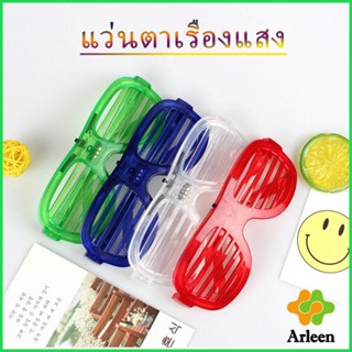 Arleen แว่นตาเรืองแสง มีหลอดไฟ LED แว่นตาเรืองแสง คริสต์มาส Luminous glasses