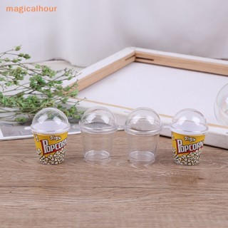 Magicalhour^^ ถ้วยพลาสติกจิ๋ว พร้อมฝาปิด สําหรับบ้านตุ๊กตา DIY 10 ชิ้น
 *ใหม่