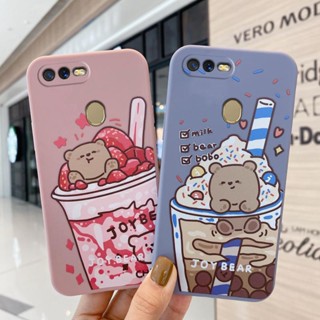 เคสโทรศัพท์มือถือ TPU แบบนิ่ม ลายการ์ตูนหมี ชานม ไอศกรีม สําหรับ OPPO A9 2020 A5 2020 A11X