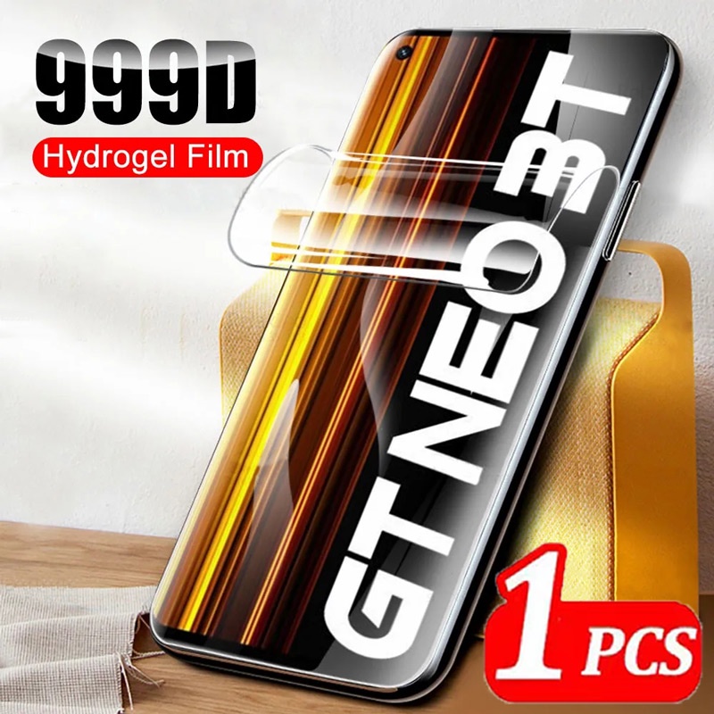 ฟิล์มไฮโดรเจลผิวโค้งเต็มรูปแบบใช้สำหรับ Realme GT 6 6T Master Neo 5 3 3T 2 2T Q3 GT2 Pro 5G 4G 2024
