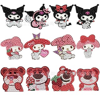 Kuromi Snow White Astronaut Mermaid Car Cartoon DIY diamond painting sticker 5D childrens puzzle toy sticker painting (3.71)