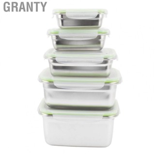 Granty 304 Stainless Steel Lunch Box Leakproof  Storage Containers Square Bento Box Portable Lunch Container