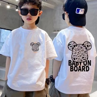 พร้อมส่ง เสื้อยืดแขนสั้น แฟชั่นฤดูร้อน สําหรับเด็กผู้ชาย ไซซ์ 100-160 2023