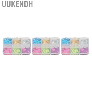 Uukendh Acrilico Square Nail Sequins 6 Grids Mixed  Colorful Square Nail Art Glitter for DIY Nail Art Decoration Acrylic Nail