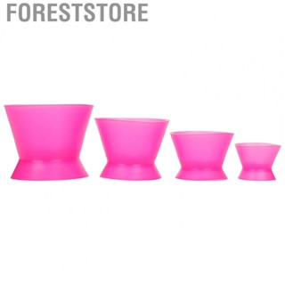 Foreststore 4pcs  Mixing Cup Reusable Silicone Mixing Bowl For Mixing  JFF