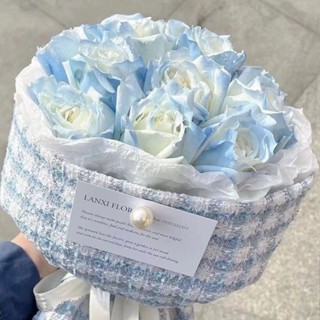 Xiaoxiangfeng ผ้าห่อช่อดอกไม้ แบบหนา แฮนด์เมด Diy สีเบจ ฟ้า ชมพู สําหรับห่อของขวัญ
