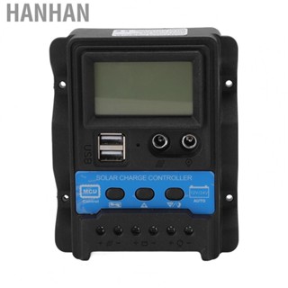 Hanhan PWM Solar Power Controller 12V 24V Solar Charge Controller LCD Display for RV