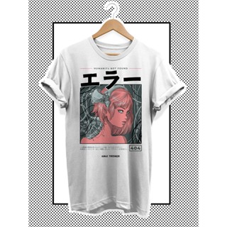 เสื้อยืด ลายการ์ตูนอนิเมะ Cyberpunk Error 404 สําหรับทุกเพศ