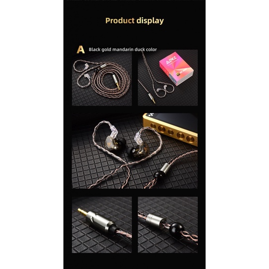 Qkz T1 สายอัพเกรดหูฟัง ชุบเงิน 3.5 0.75 2PIN WOPP