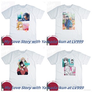 เสื้อยืดแขนสั้น พิมพ์ลายอนิเมะ My Love Story with Yamada-kun at Lv999 สไตล์ฮาราจูกุ พลัสไซซ์ สําหรับผู้ชาย และผู้หญิง