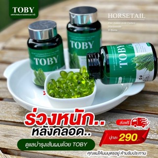 💚ของแท้ พร้อมส่ง💚Toby Horsetail วิตามินลดผมร่วง ผมบาง หัวล้าน อาหารเสริมบำรุงเส้นผม หญ้าหางม้า บำรุงผม ผมแห้งเสีย แตกป