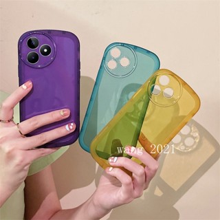 ใหม่ เคสโทรศัพท์มือถือแบบนิ่ม ใส กันรอยเลนส์กล้อง แฟชั่น สําหรับ Realme C53 C55 NFC 2023 RealmeC53