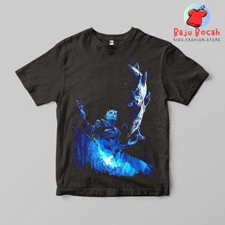 เสื้อยืด พิมพ์ลาย DEVILS BLUE พรีเมี่ยม สําหรับเด็กผู้ชาย และผู้หญิง อายุ 1-9 ปี