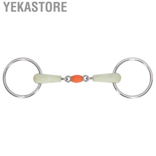 Yekastore Stainless Steel Horse Mouth Bit Horse Eggbutt Snaffle Bit Training Loose Ring