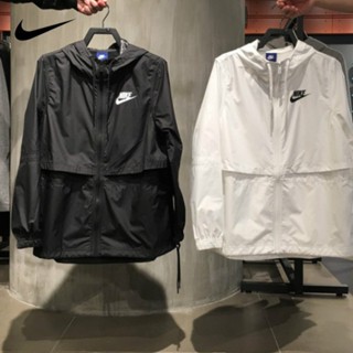 [พร้อมส่ง] ของแท้ 100% Nike เสื้อแจ็กเก็ต มีฮู้ด ป้องกันแดด คลาสสิก สําหรับผู้ชาย ผู้หญิง