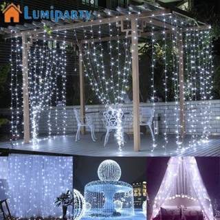 Lumiparty สายไฟหิ่งห้อย Led 300 ดวง 3x3 เมตร ปลั๊ก EU 220V สําหรับตกแต่งคริสต์มาส กลางแจ้ง