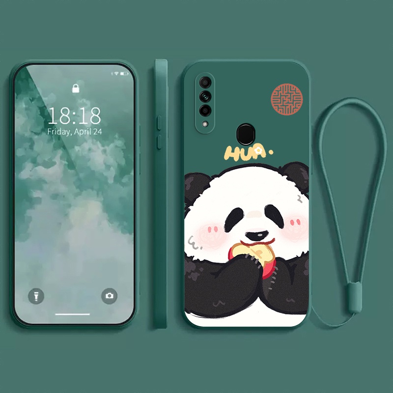 เคส oppo A31 เคส กรณีโทรศัพท์นิ่มรูปแบบหมีแพนด้าโชคดี